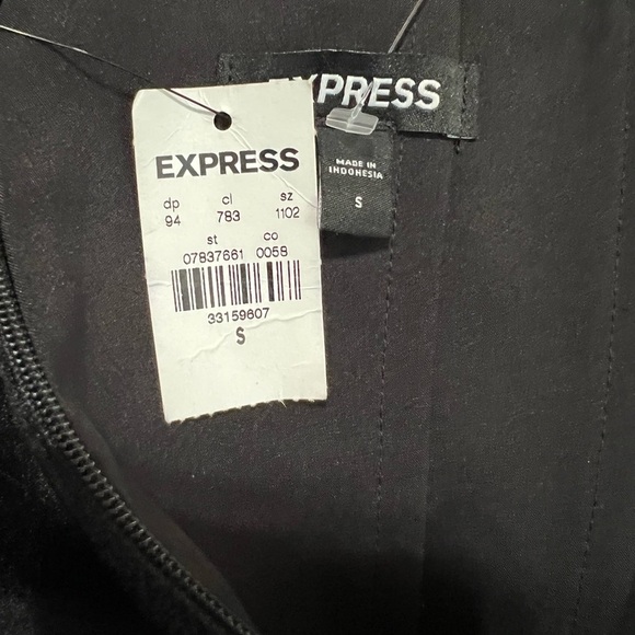 Express Velvet Black Strapless Holiday Dress Size S - Picture 7 of 9